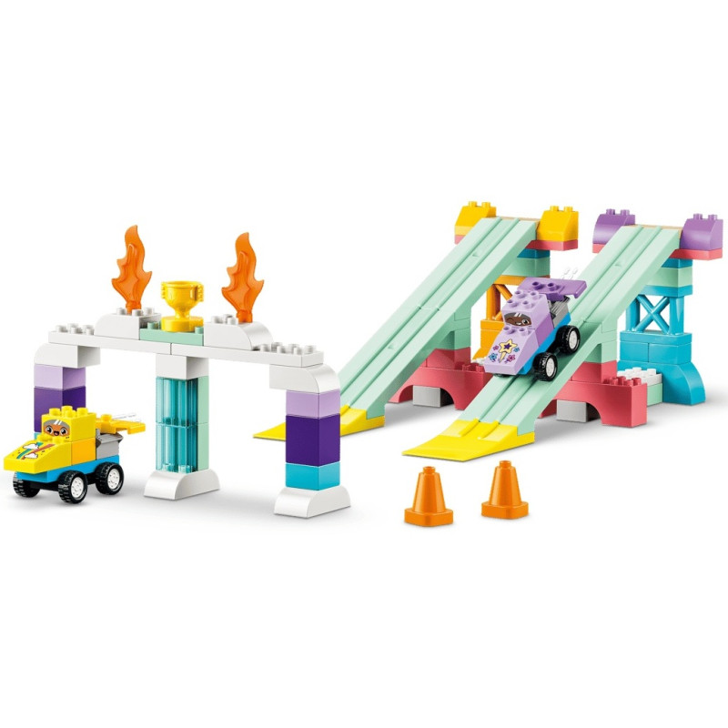 10478 Klocki Lego Duplo Kreatywne rampy 3 w 1 z pojazdami  111 elementów
