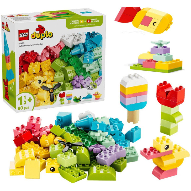 10479 Klocki Lego Duplo Kreatywne pudełko pełne kolorów 80 elementów 