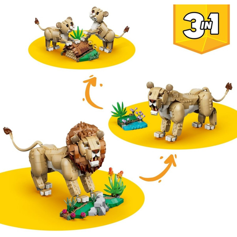31386 Klocki Lego Creator Dzikie zwierzęta: Dumny lew 839 elementów