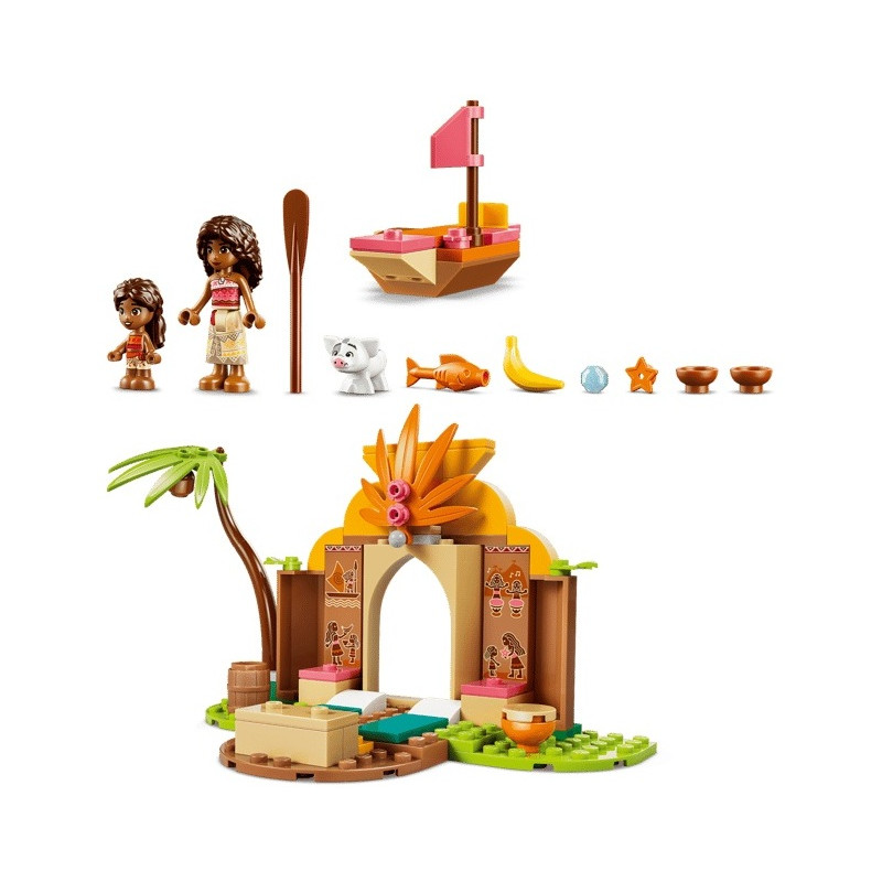 43282 Klocki Lego Disney Vaiana Wiejska chatka i łódź  85 elementów