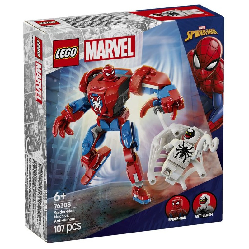 76308 Klocki Lego Marvel Mech Spider-Mana kontra Anti-Venom 107 elementów
