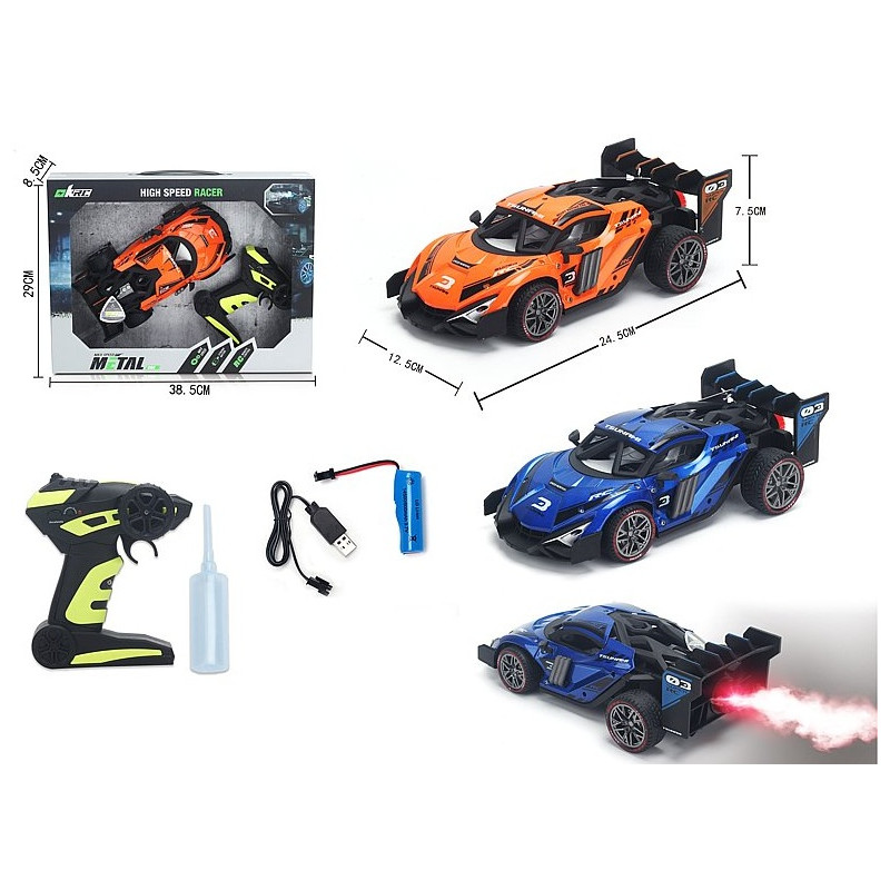 8924 Auto RC zdalnie sterowane sportowe dym para światła akumulator 24,5 cm