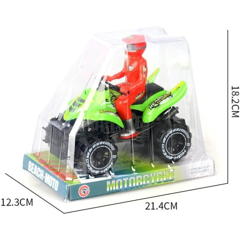3921 Quad Zabawka Z Kierowcą Figurką Duże Koła Motor Terenowy 20 cm
