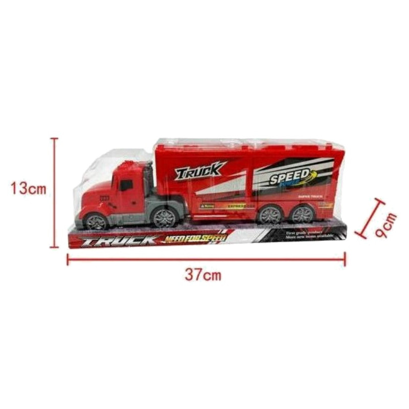 4683 Ciężarówka Tir Z Naczepą Zabawka Duża Naczepa Otwierana 37 cm 