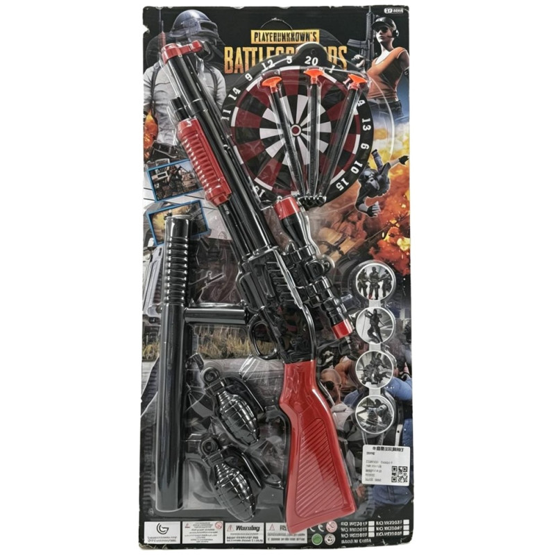 6069 Zestaw Wojskowy Militarny Karabin Pistolet Tarcza Strzałki Granaty
