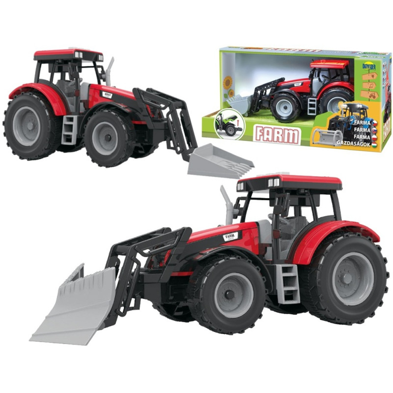 7102 Duży Traktor Ciągnik Rolniczy Ładowarka Łyżka Ruchoma Zabawka 