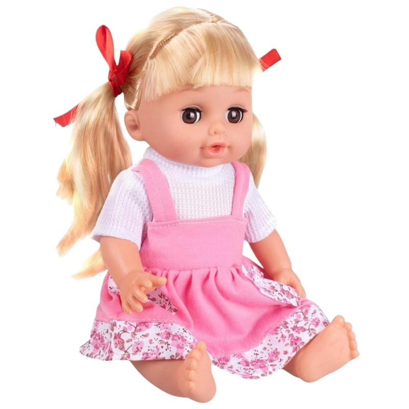 6091 Lalka Interaktywna Pije Siusia Nocnik Butelka 12 Dźwięków  29 cm