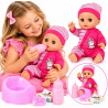 6084 Lalka Bobas Interaktywna Pije Siusia Nocnik Butelka 12 Dźwięków 29 cm
