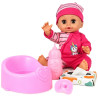 6084 Lalka Bobas Interaktywna Pije Siusia Nocnik Butelka 12 Dźwięków 29 cm