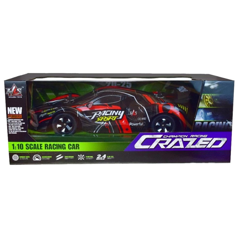 3489 Auto Zdalnie Sterowane Rc 1:10 Duże Wyścigowe Akumulator Pilot 2,4 GHz 