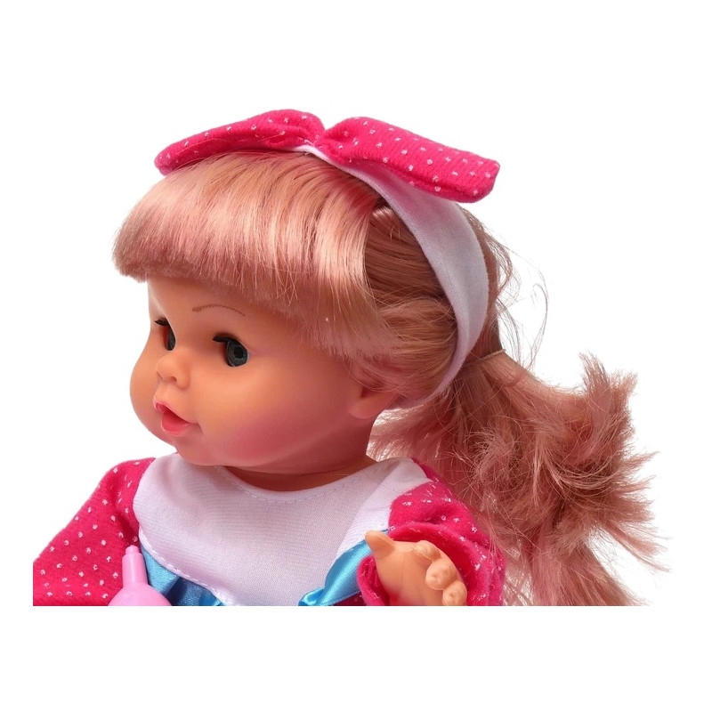 7447 Lalka niemowlak Agusia mówi śpiewa nocnik butelka pieluszka  30 cm