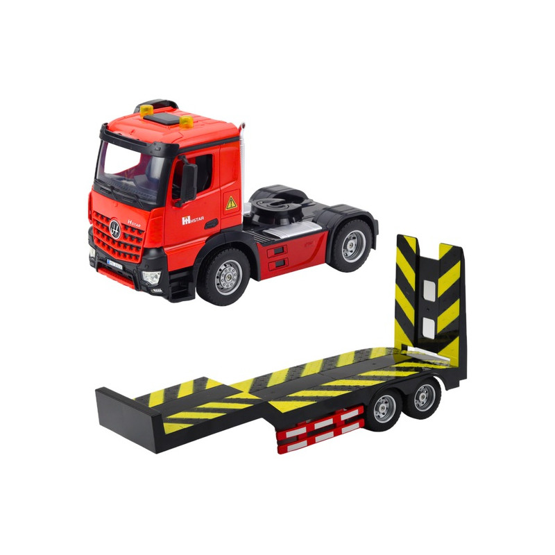 2468 Laweta RC TIR zdalnie sterowany ciężarówka z autem światła dźwięk 