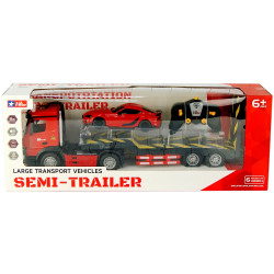 2468 Laweta RC TIR zdalnie sterowany ciężarówka z autem światła dźwięk 
