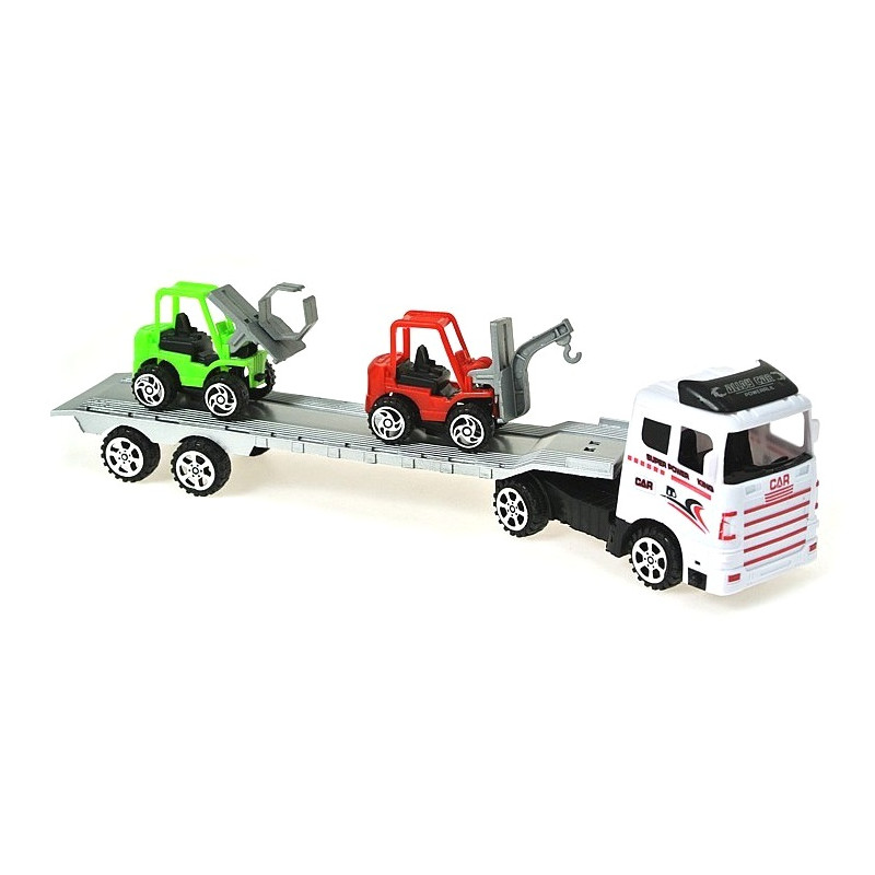3369 AUTO LAWETA Z NAPĘDEM + 2 POJAZDY BUDOWLANE