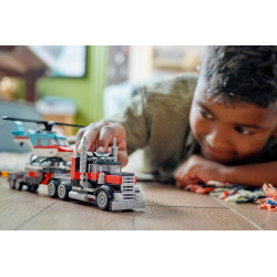31146 KLOCKI LEGO CREATOR 3w1 CIĘŻARÓWKA Z PLATFORMĄ I HELIKOPTEREM
