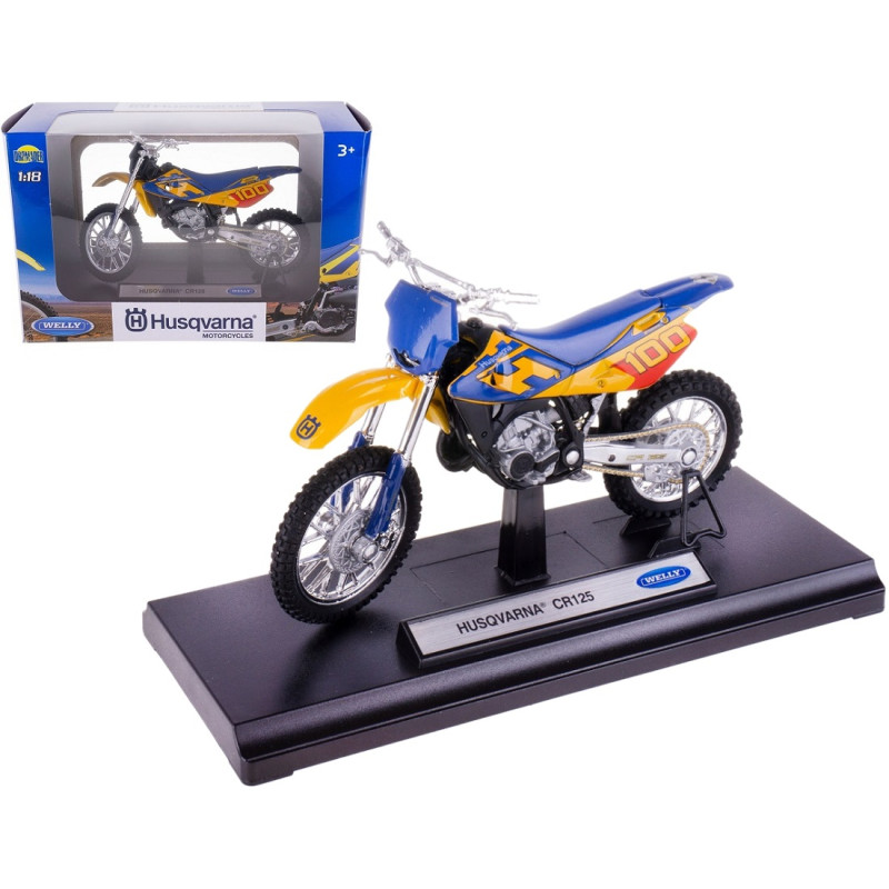 1:18 METALOWY MOTOCYKL MODEL WELLY MOTOR HUSQVARNA CR125 12162