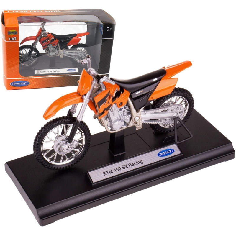 1:18 METALOWY MOTOCYKL MODEL WELLY MOTOR KTM 450 SX RACING 12814