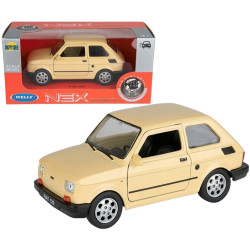 1:34 METALOWY MODEL WELLY FIAT 126 PRL KREMOWY 42372