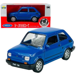 1:34 METALOWY MODEL WELLY FIAT 126 PRL NIEBIESKI 42372