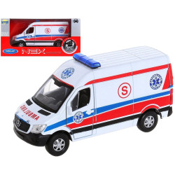 1:34 METALOWY MODEL WELLY MERCEDES-BENZ SPRINTER PANEL VAN AMBULANS 43730