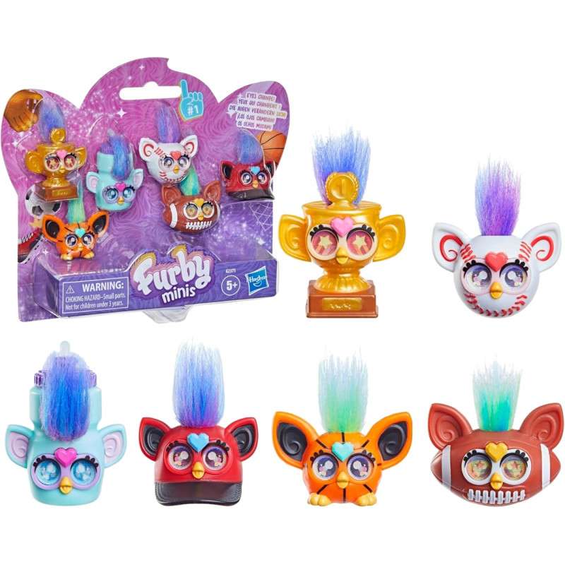 4831 Furby Minis Zestaw 6 mini figurek kolekcjonerskich sportowych Hasbro 