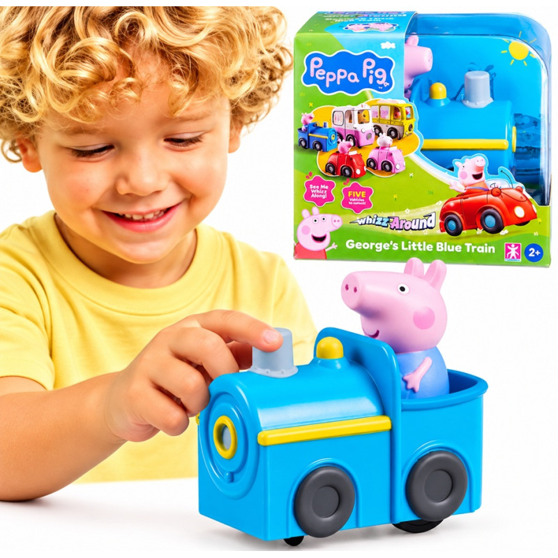 4455 Świnka Peppa Pig George Niebieska Lokomotywa z Napędem Whizz Around