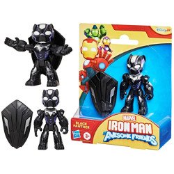 8740 Figurka Black Panther Marvel Iron Man Awesome Friends Hasbro Tarcza