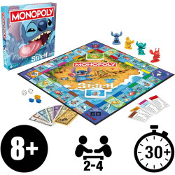 5037 MONOPOLY Stitch Disney Gra Planszowa Rodzinna Hasbro 2-4 Graczy 