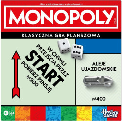 2458 MONOPOLY Klasyczna Gra Planszowa Hasbro Polska Wersja Rodzinna 2-6 Graczy