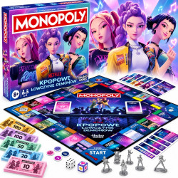 7135 MONOPOLY KPOP Demon Hunters KPopowe Łowczynie Demonów Gra Planszowa Hasbro
