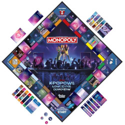 7135 MONOPOLY KPOP Demon Hunters KPopowe Łowczynie Demonów Gra Planszowa Hasbro