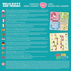 8966 Gra planszowa 2w1 Hello Kitty Chińczyk, Węże i drabiny Trefl