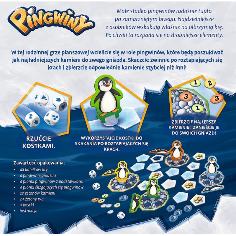 8270 Gra planszowa dla dzieci Pingwiny Trefl